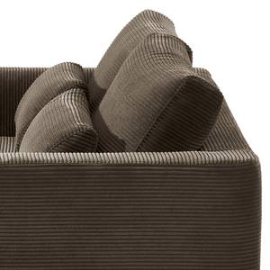 2-Sitzer Sofa Aniaro Cordstoff Poppy: Braun - Aluminium