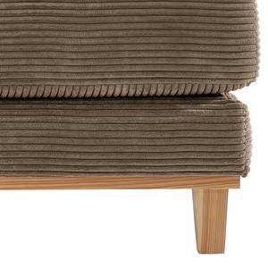 Gestoffeerde hocker Aniaro Corduroy Poppy: Taupe - Beuk