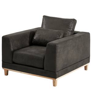 Fauteuil Aniaro Microfibre Goda: Anthracite - Hêtre