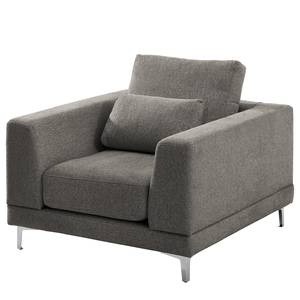 Fauteuil Aniaro Geweven stof Maila:  Donkergrijs - Aluminium