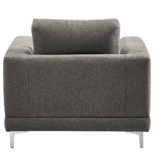 Fauteuil Aniaro Geweven stof Maila:  Donkergrijs - Aluminium