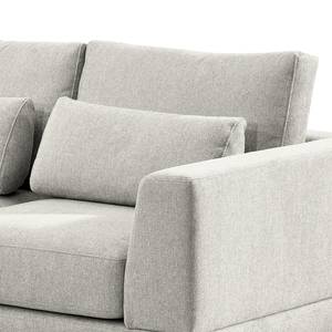 2-Sitzer Sofa Aniaro Webstoff Maila: Hellgrau - Aluminium