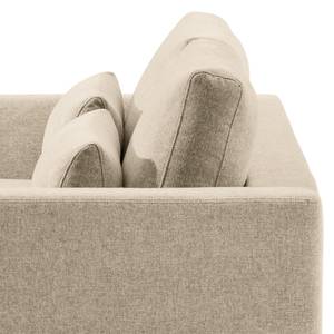 2-Sitzer Sofa Aniaro Webstoff Maila: Beige - Aluminium