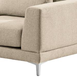 2-Sitzer Sofa Aniaro Webstoff Maila: Beige - Aluminium