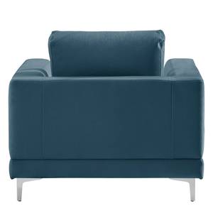 Fauteuil Aniaro Velours Onoli: Bleu marine - Aluminium