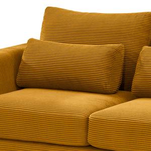 2-Sitzer Sofa Aniaro Cordstoff Poppy: Senfgelb - Buche