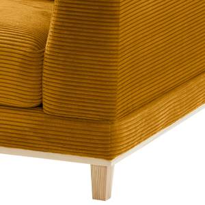 2-Sitzer Sofa Aniaro Cordstoff Poppy: Senfgelb - Buche