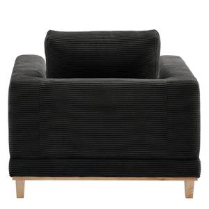 Fauteuil Aniaro Corduroy Poppy: Antracietkleurig - Beuk