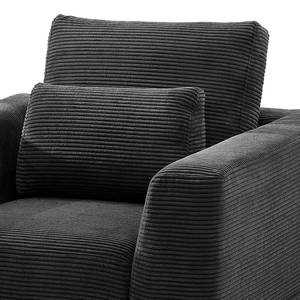 Fauteuil Aniaro Corduroy Poppy: Antracietkleurig - Beuk