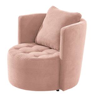 Sessel Timboan Cordstoff Poppy: Rosa - Mit Hocker