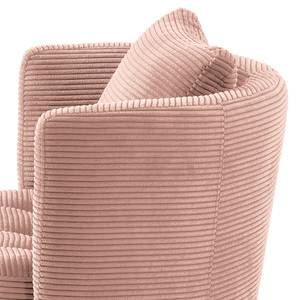 Sessel Timboan Cordstoff Poppy: Rosa - Mit Hocker