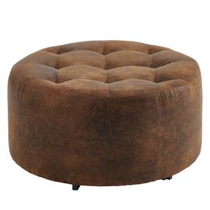 Fauteuil Timboan Microfibre Goda: Marron chocolat - Avec repose-pieds