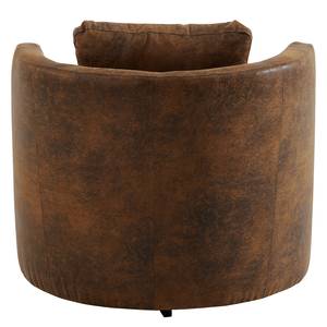 Fauteuil Timboan Microvezel Goda: Chocoladebruin - Met hocker