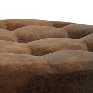 Fauteuil Timboan Microvezel Goda: Chocoladebruin - Met hocker