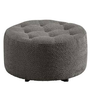 Fauteuil Timboan Tissu Bouclé Abby: Anthracite - Avec repose-pieds