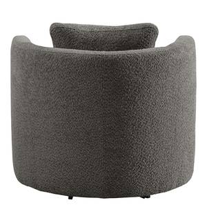 Fauteuil Timboan Tissu Bouclé Abby: Anthracite - Avec repose-pieds