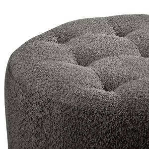 Fauteuil Timboan Tissu Bouclé Abby: Anthracite - Avec repose-pieds