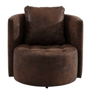 Fauteuil Timboan Microvezel Goda: Bizonbruin - Met hocker