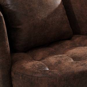 Fauteuil Timboan Microfibre Goda: Marron bison - Avec repose-pieds