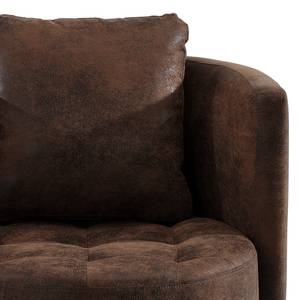 Fauteuil Timboan Microvezel Goda: Bizonbruin - Met hocker