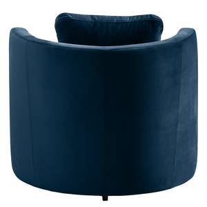 Fauteuil Timboan Velours Blonda: Bleu marine - Avec repose-pieds