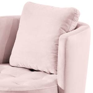 Fauteuil Timboan Velours Blonda: Rose vieilli - Avec repose-pieds