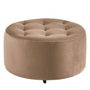 Fauteuil Timboan Velours Blonda: Taupe - Avec repose-pieds