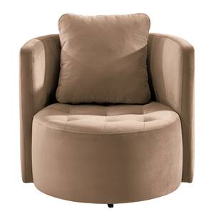 Fauteuil Timboan Velours Blonda: Taupe - Avec repose-pieds