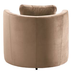 Fauteuil Timboan Velours Blonda: Taupe - Met hocker