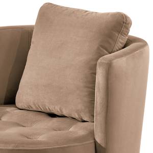 Sessel Timboan Samt Blonda: Taupe - Mit Hocker