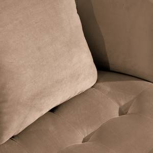 Sessel Timboan Samt Blonda: Taupe - Mit Hocker