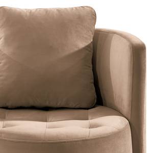 Fauteuil Timboan Velours Blonda: Taupe - Avec repose-pieds