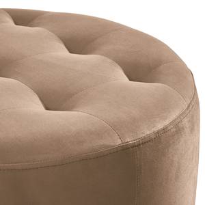 Fauteuil Timboan Velours Blonda: Taupe - Avec repose-pieds