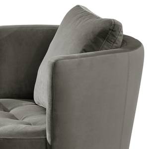 Fauteuil Timboan Velours Blonda: Anthracite - Avec repose-pieds