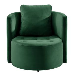 Fauteuil Timboan Velours Blonda: Vert sapin - Avec repose-pieds