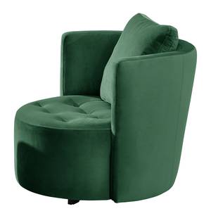 Fauteuil Timboan Velours Blonda: Vert sapin - Avec repose-pieds