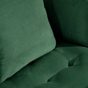 Poltrona Timboan Velluto Blonda: verde abete - Con Sgabello