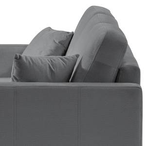 Hoekbank Engele met chaise longue Velours Onoli: Antracietkleurig