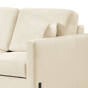 Ecksofa Engele mit Longchair Samt Onoli: Beige