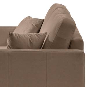 Ecksofa Engele mit Longchair Samt Onoli: Braun