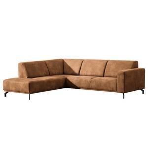 Ecksofa Makata mit Ottomane Microfaser Bice: Nougat