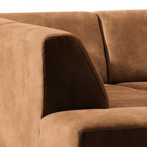 Ecksofa Makata mit Ottomane Microfaser Bice: Nougat