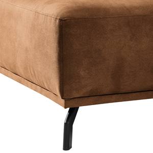 Ecksofa Makata mit Ottomane Microfaser Bice: Nougat