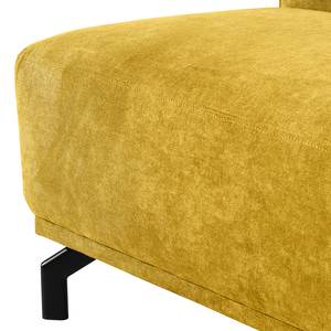 Ecksofa Makata mit Ottomane Microfaser Sole: Senfgelb