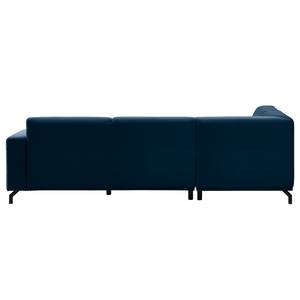 Ecksofa Makata mit Ottomane Samt Blonda: Marineblau