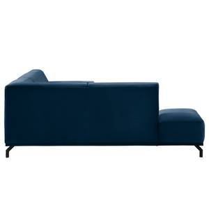 Ecksofa Makata mit Ottomane Samt Blonda: Marineblau