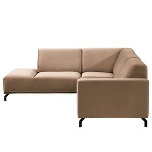 Ecksofa Makata mit Ottomane Samt Blonda: Taupe