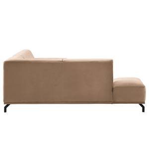 Ecksofa Makata mit Ottomane Samt Blonda: Taupe