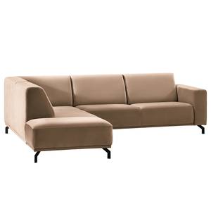 Ecksofa Makata mit Ottomane Samt Blonda: Taupe