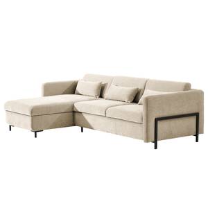 Ecksofa Ulanula Webstoff Cieli: Beige - Ecke davorstehend links